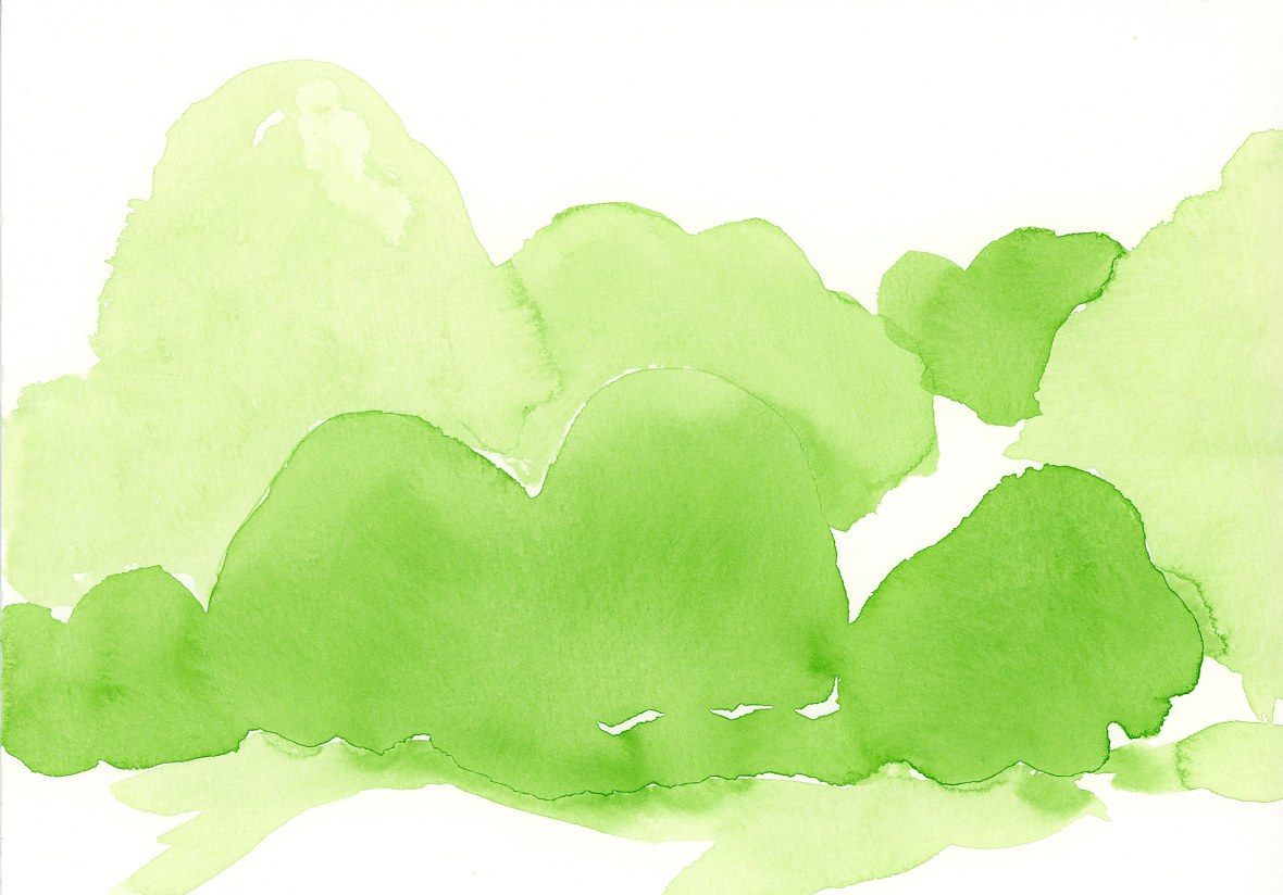 Grand vert 2 - Encre sur papier